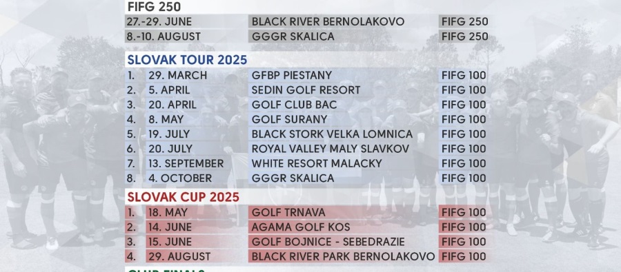 <p>Prinášame Vám kalendár podujatí na sezónu 2025 nového ročníka Slovenskej Footgolfovej Tour.</p>